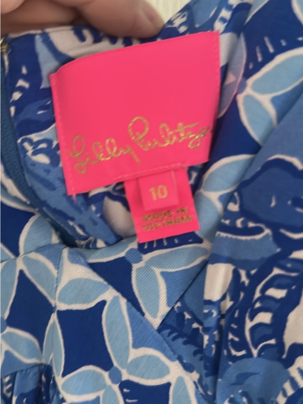 Lilly Pulitzer Blue & White Floral Maxi Dress - Picture 3 of 3
